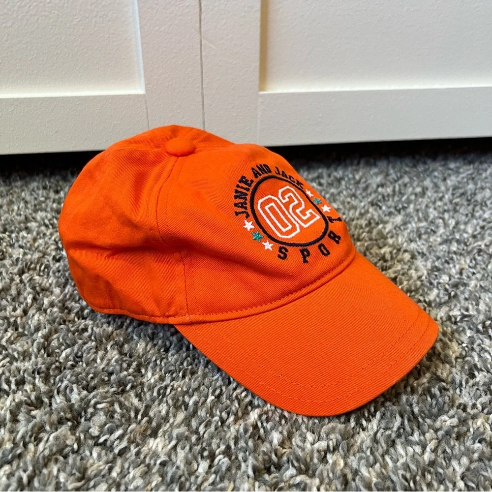 Janie And Jack‎ Sport Infant Toddler Orange Baseball Cap Size 12-24 Months